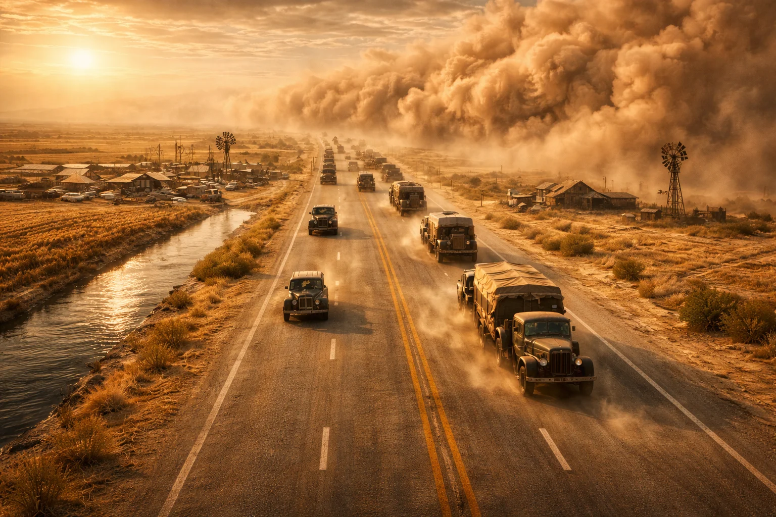 Dust Bowl migration routes